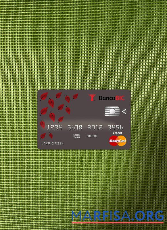 Blank Angola Banco BIC bank master card photolook front example
